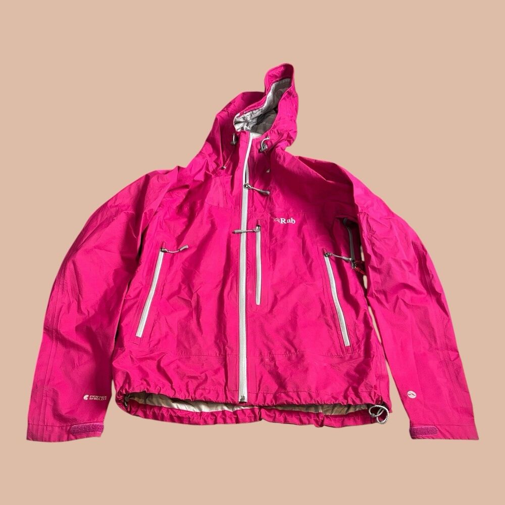 RAB Jacket Women's Medium Pink Xiom Pertex Shield+ Outdoor Hooded